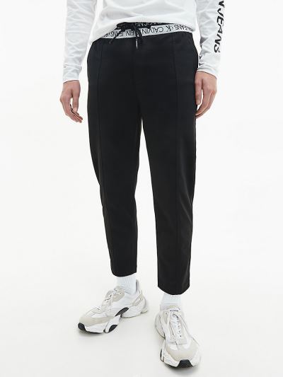 Calvin Klein Ruhák HU857938 | Calvin Klein Milano Jersey Logo Waistband Férfi Jogger Fekete